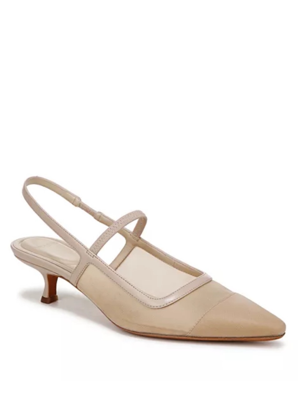 New Vince Venice Pointed Toe Mesh Kitten Heel Slingback Pumps size 8